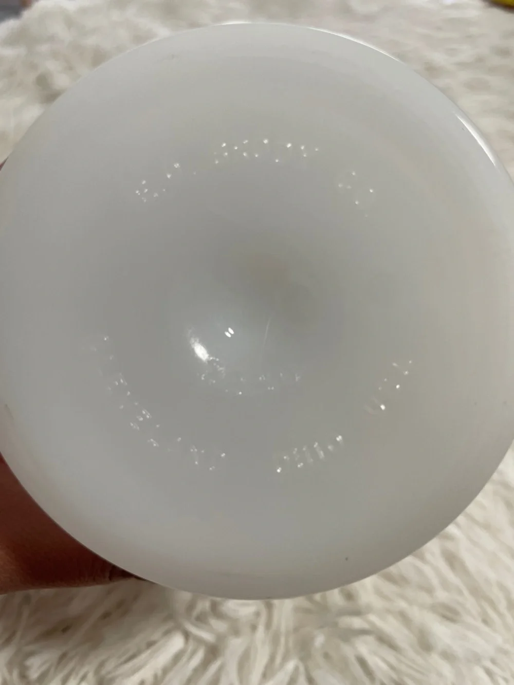 Vintage E.O. Brody Co. Milk Glass Grape Pattern Pedestal Vase White Home Accent